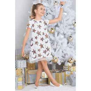 NEW Halabaloo Reversible‎ Celestial Sequins Stars Dress Girls Boutique 8 10 12